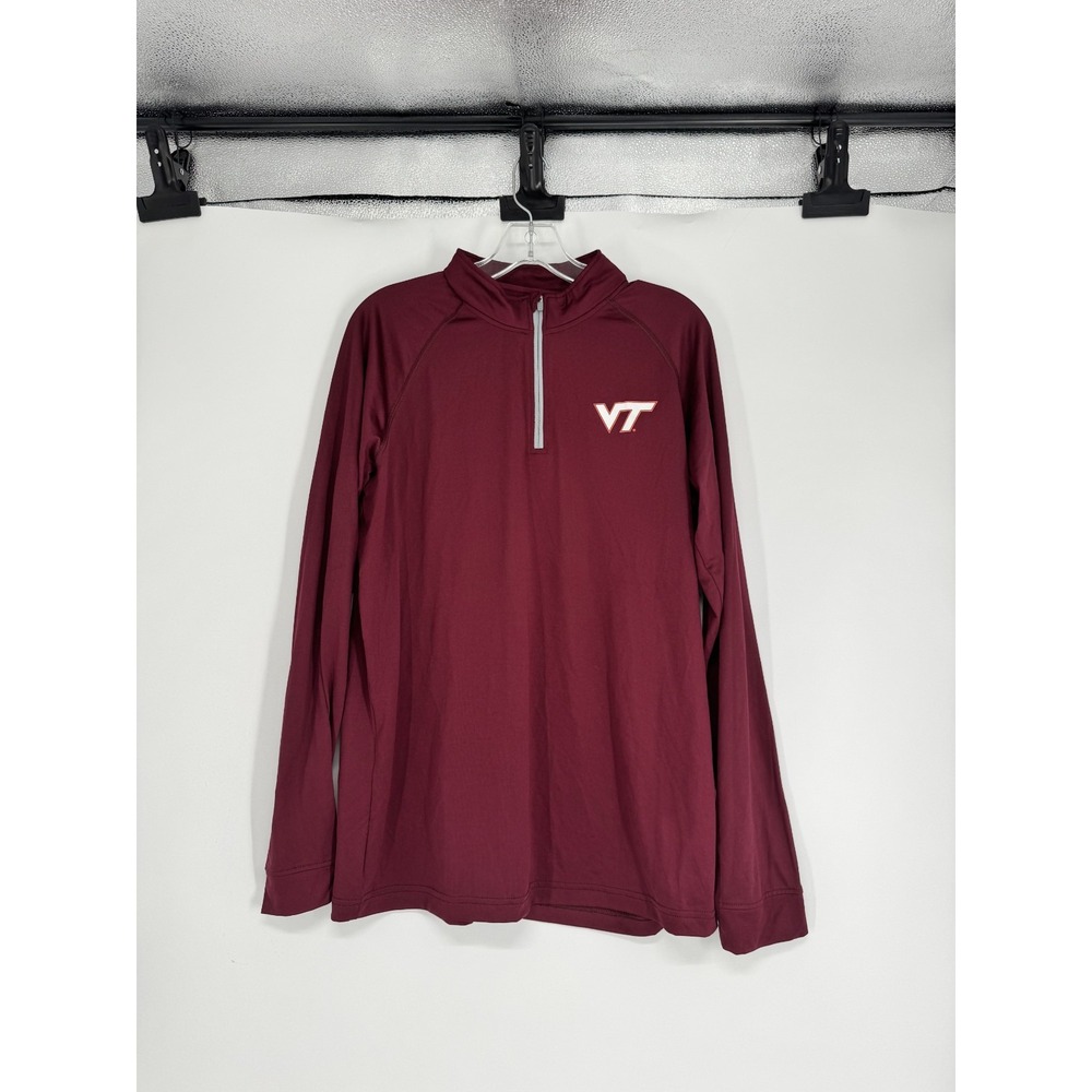 Under Armour Virginia Tech Hokies Pullover Mens Medium Maroon Quarter 1/4 Zip